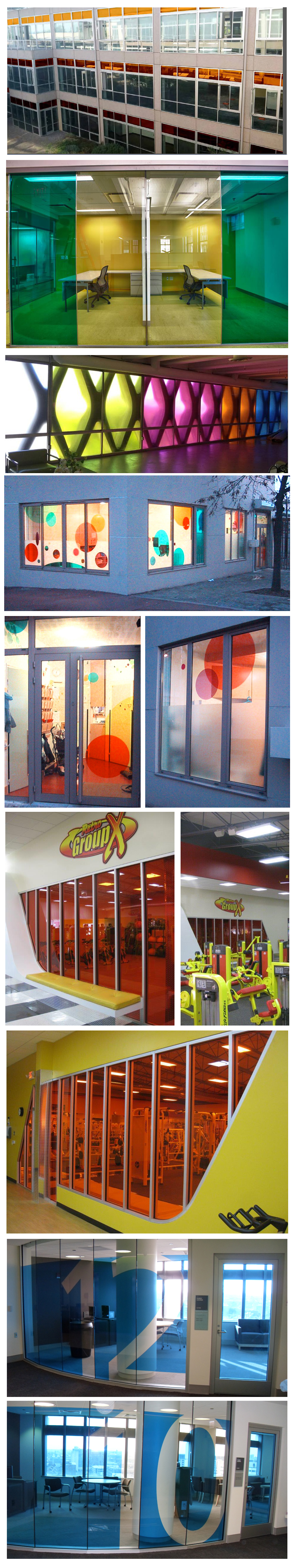 Architectural Colored Film on Interiors and Exteriors Architectural Colored Film on Interiors and Exteriors