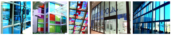 Solar Graphics Colored Window Film Archectural Glass Applications Solar Graphics Colored Window Film Archectural Glass Applications